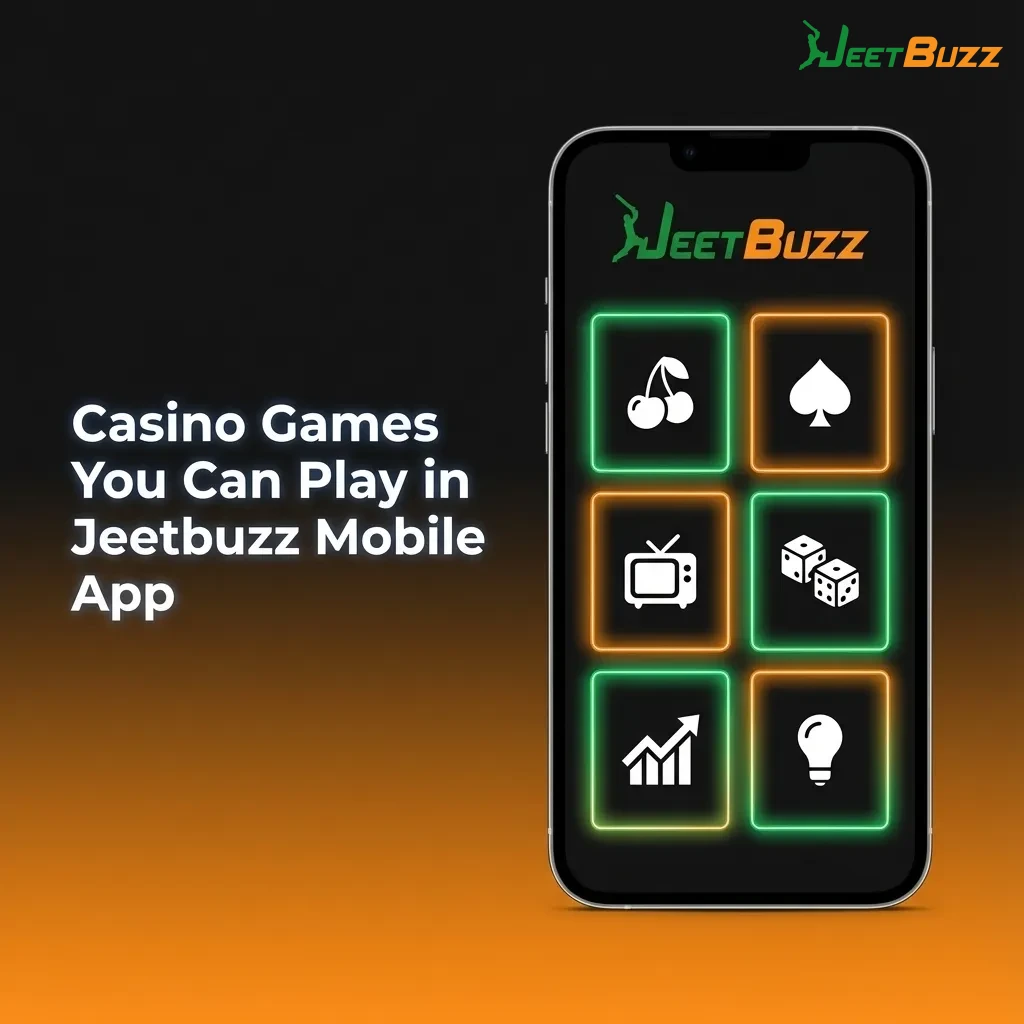 Smartphone showing Jeetbuzz app with slots, live roulette, blackjack, Teen Patti, Andar Bahar and game shows in landscape mode
