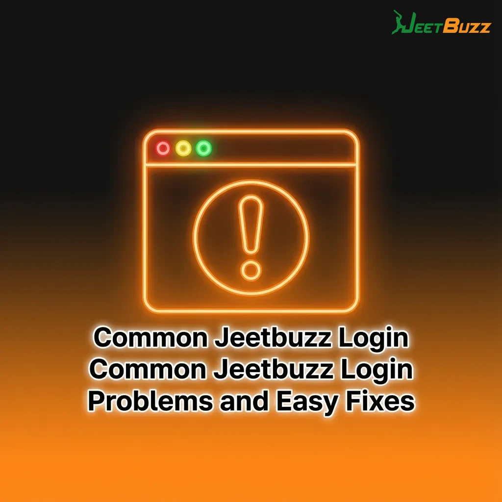 Infographic showing common Jeetbuzz login problems with brief step‑by‑step fixes to regain account access quickly