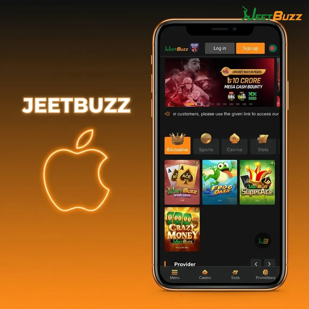 Illustration of an iPhone showing Jeetbuzz website in Safari with “Add to Home Screen” highlighted for Pakistan users