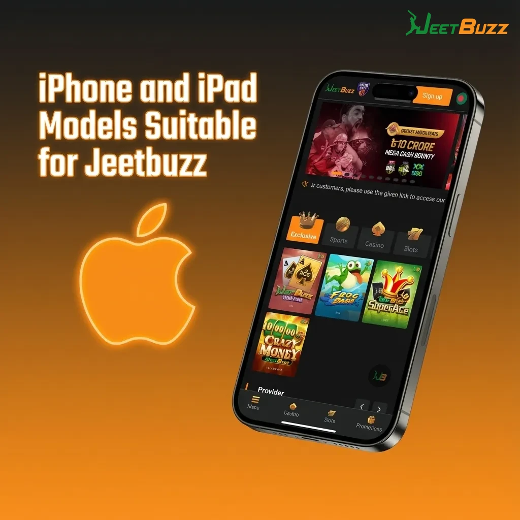 Chart of iPhone 11–14 and iPad models that meet Jeetbuzz performance requirements in India