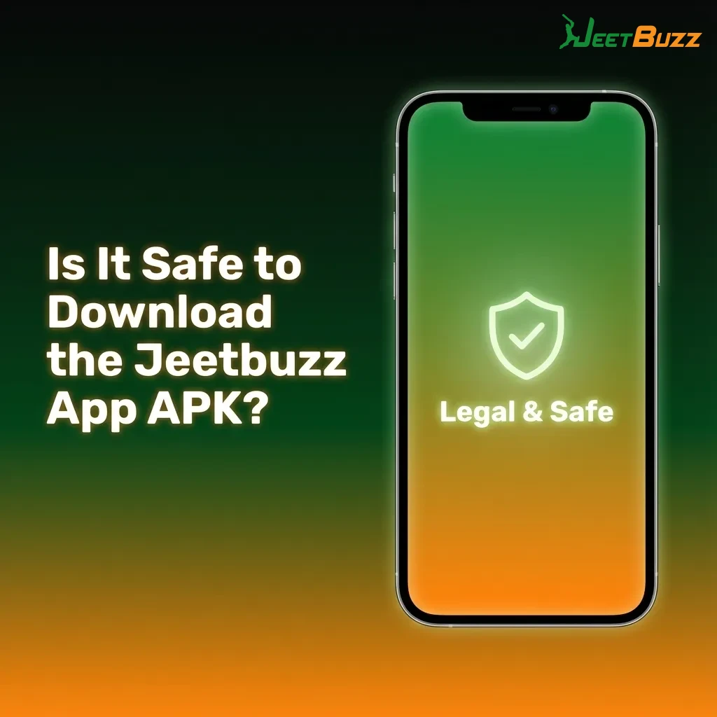 Illustration promoting the Jeetbuzz app APK, highlighting SSL security, encryption, and Curacao-licensed safe betting