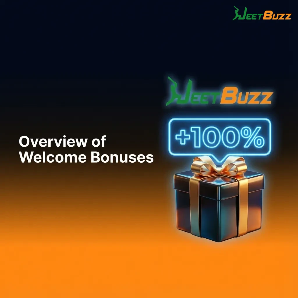 Table summarizing Jeetbuzz welcome bonuses, wagering requirements, and minimum first deposit amounts.