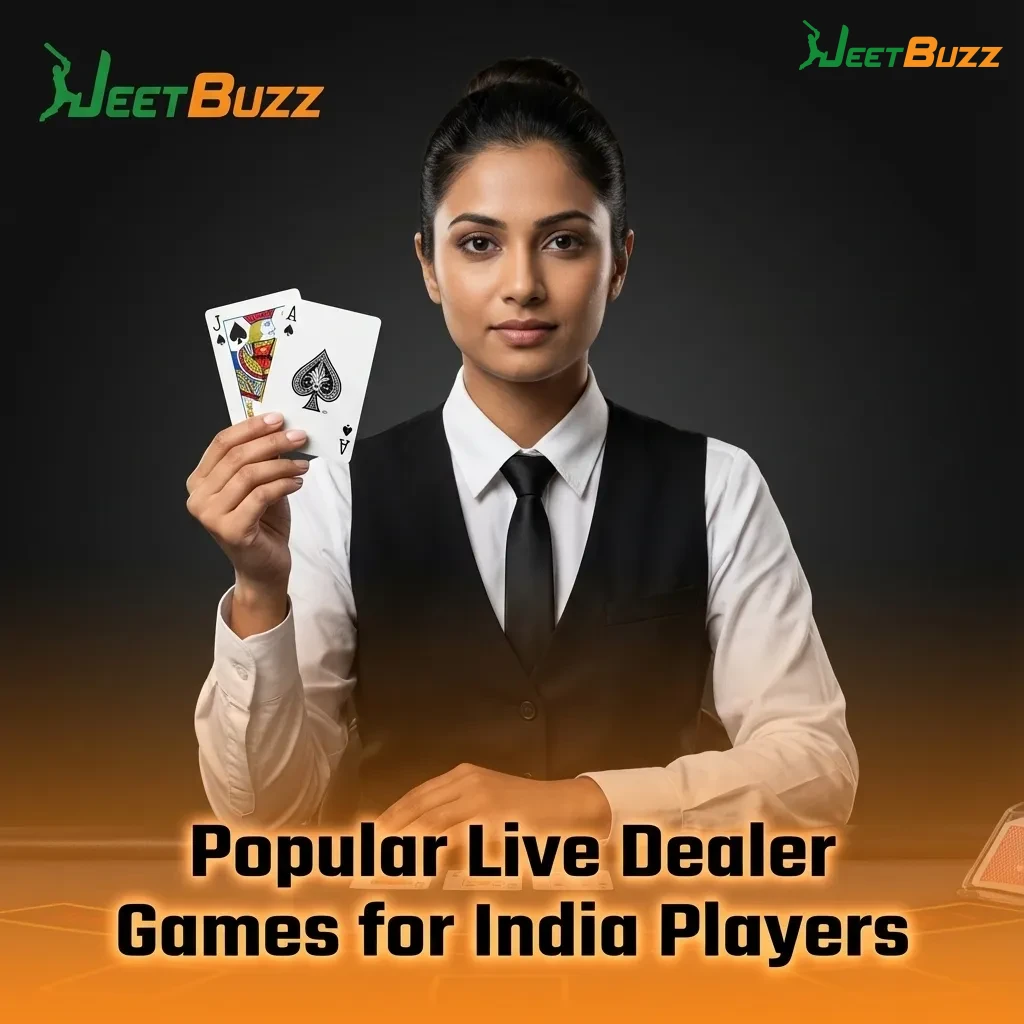Collage of Jeetbuzz live casino games like Teen Patti, Andar Bahar, roulette, blackjack and game show tables streaming in HD