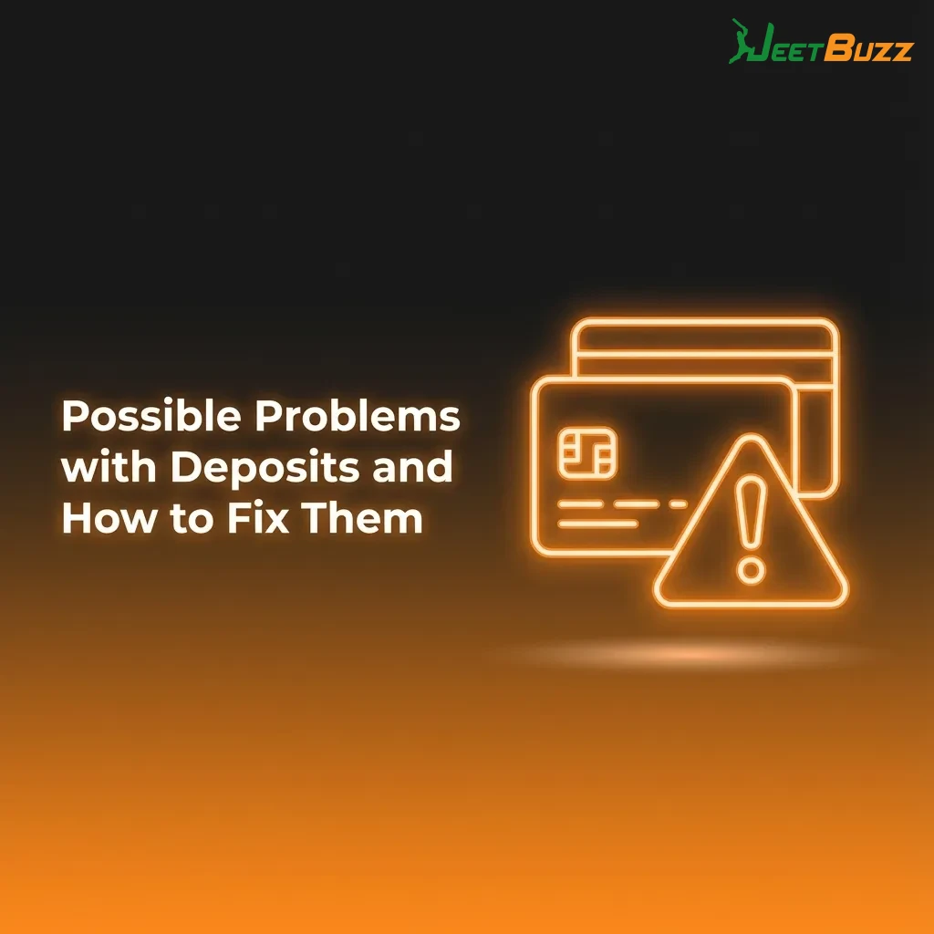 Illustrated checklist of common Pakistan deposit issues with icons and brief tips on how to resolve each problem