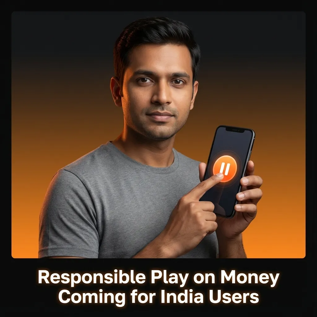 Illustration promoting responsible Money Coming play in India with budget limits, demo mode, and safer gambling support tools