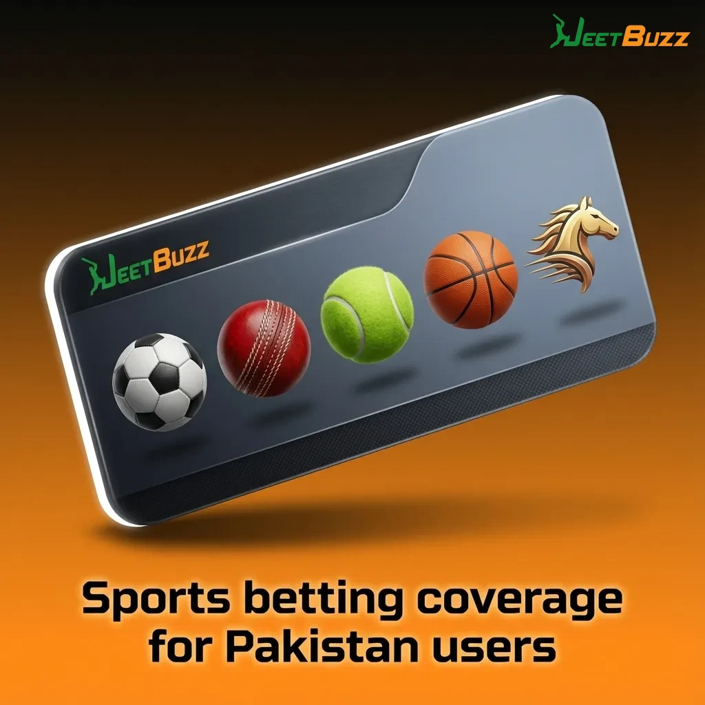 Sports betting platform for Pakistan users showing odds and markets across cricket, football, kabaddi, esports and more