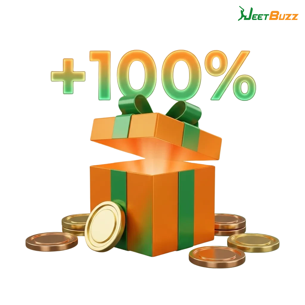 Jeetbuzz welcome offers for new players in Bangladesh showing bonuses on slots, live casino, table games and sports bets