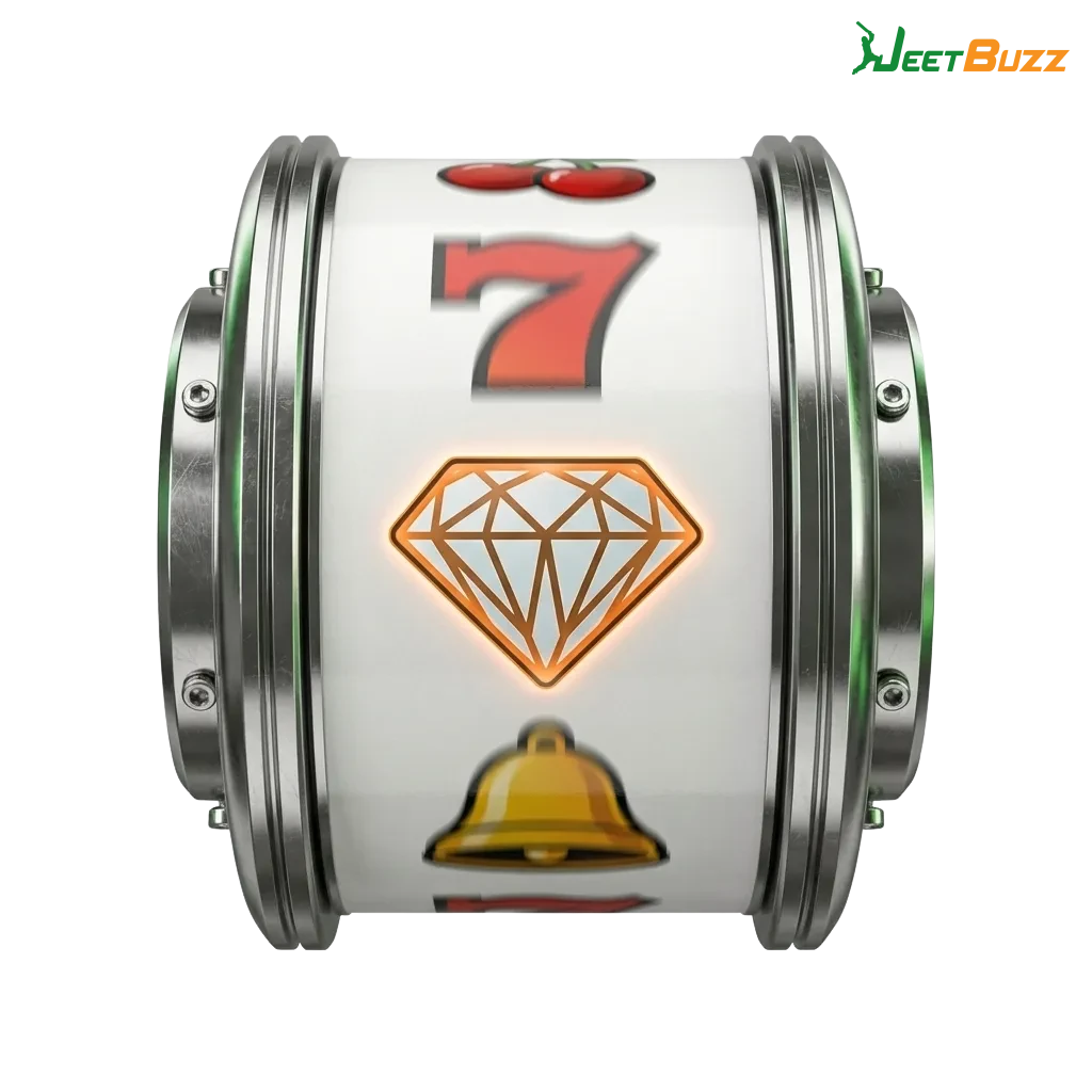 Colorful Jeetbuzz slots interface with 3,000+ themed games and promo banners for free spins, cashback, and sports refunds