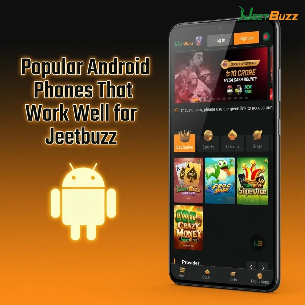 Collage of popular Android phones in Pakistan suitable for smooth Jeetbuzz betting and casino play