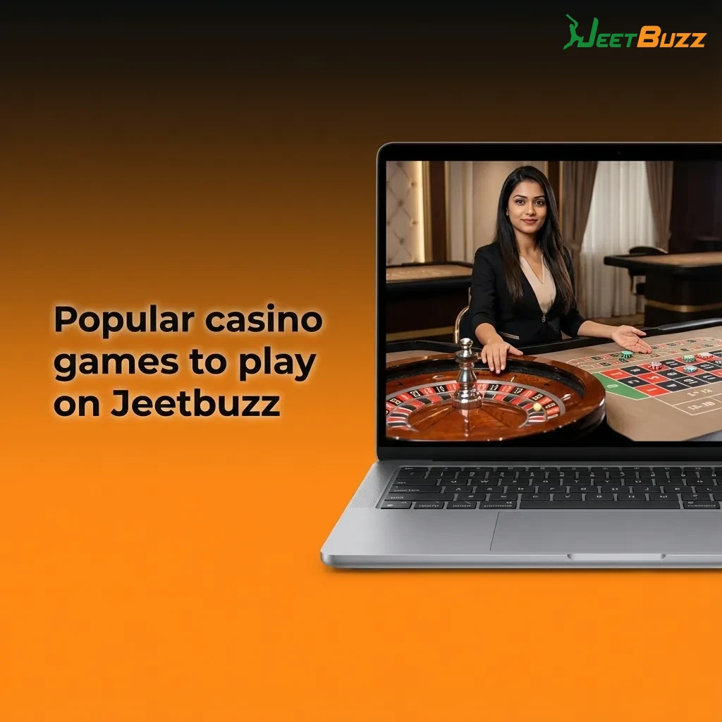 Collage of Jeetbuzz casino games, showing slot reels, Indian card tables, roulette wheel and Aviator crash screen