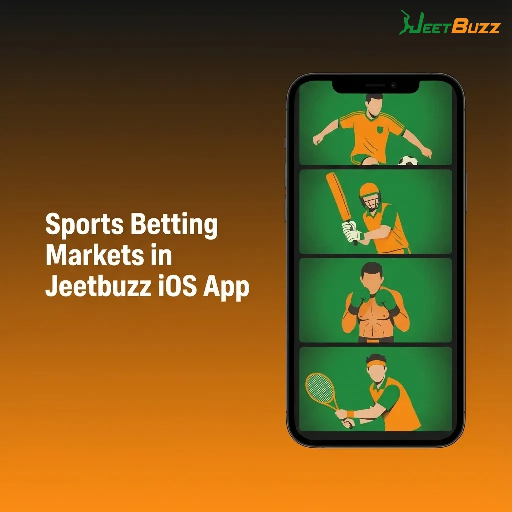 Jeetbuzz iOS app screen showing live and pre-match betting odds across cricket, football, kabaddi and other sports markets