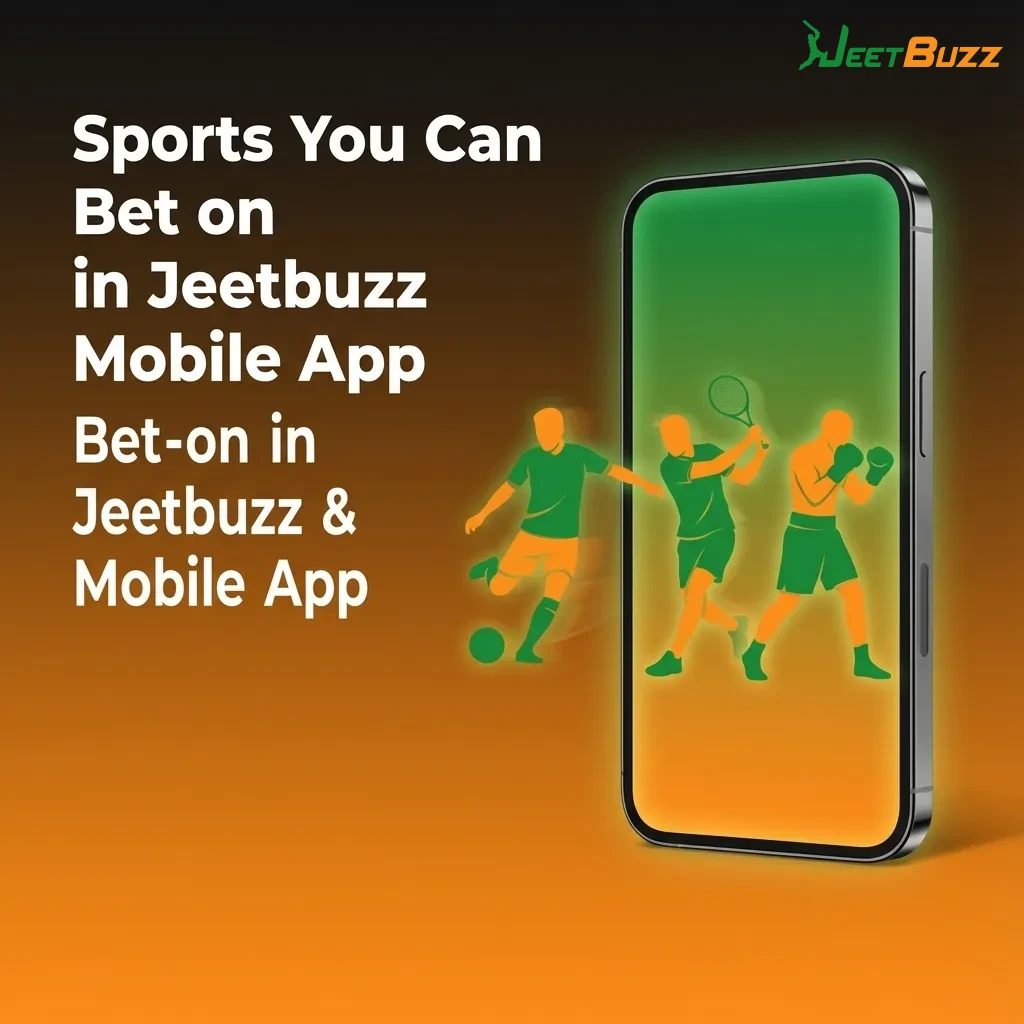 Jeetbuzz mobile app screen showing betting options for cricket, football, kabaddi, tennis, esports and more sports