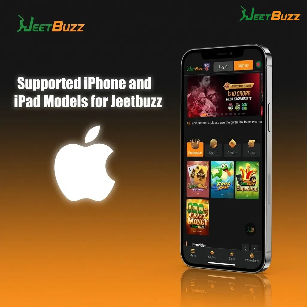 Illustrated list of supported iPhone and iPad models for smooth Jeetbuzz betting and casino use in Bangladesh
