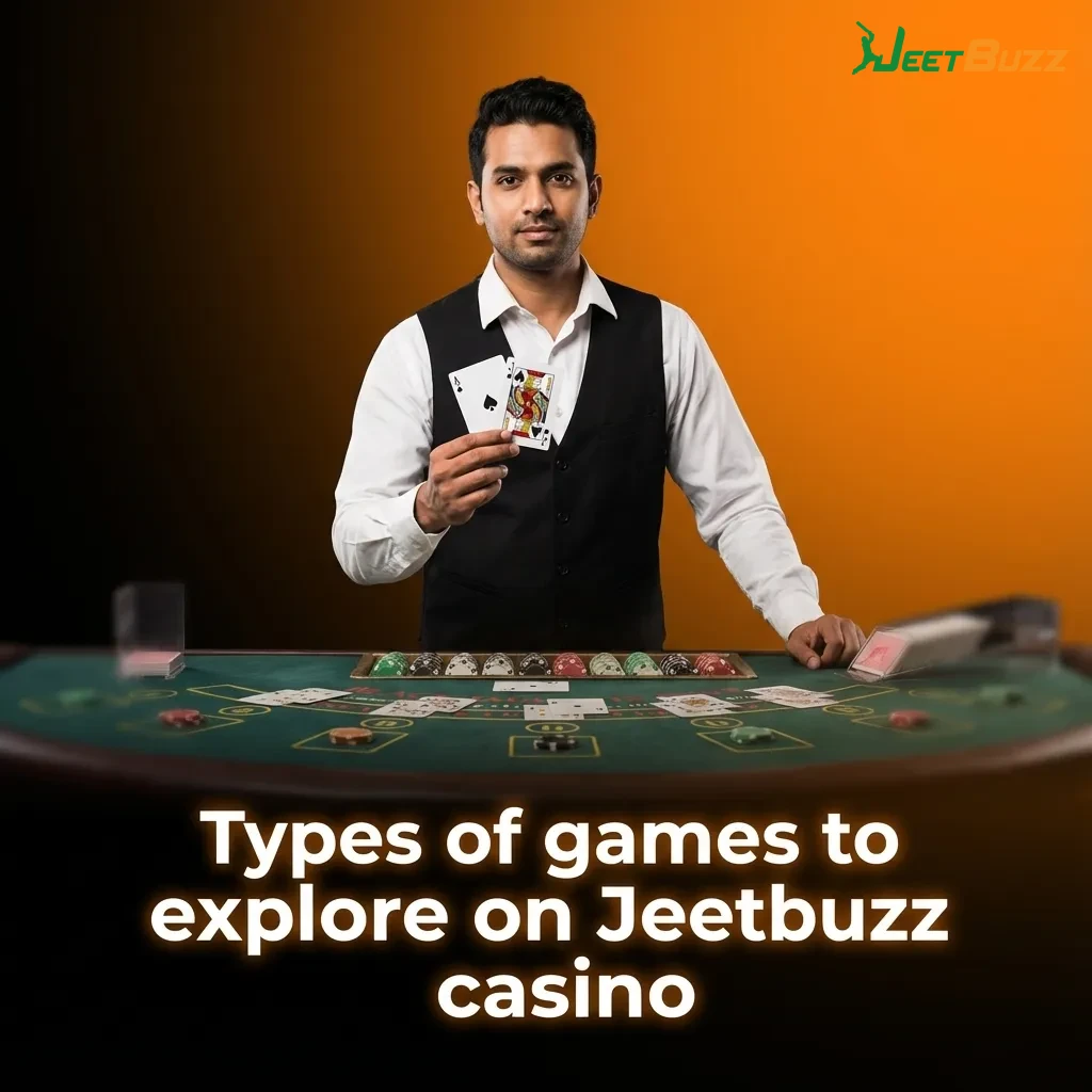 Collage of Jeetbuzz casino games including slots, crash, table, jackpot, video poker and instant win titles