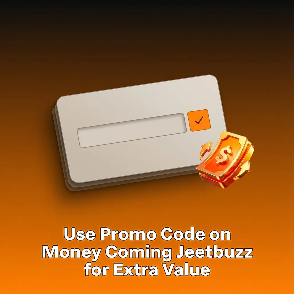 Promo code banner for Money Coming Jeetbuzz, showing text “Use MCBONUS for extra value” and a promo field on signup form