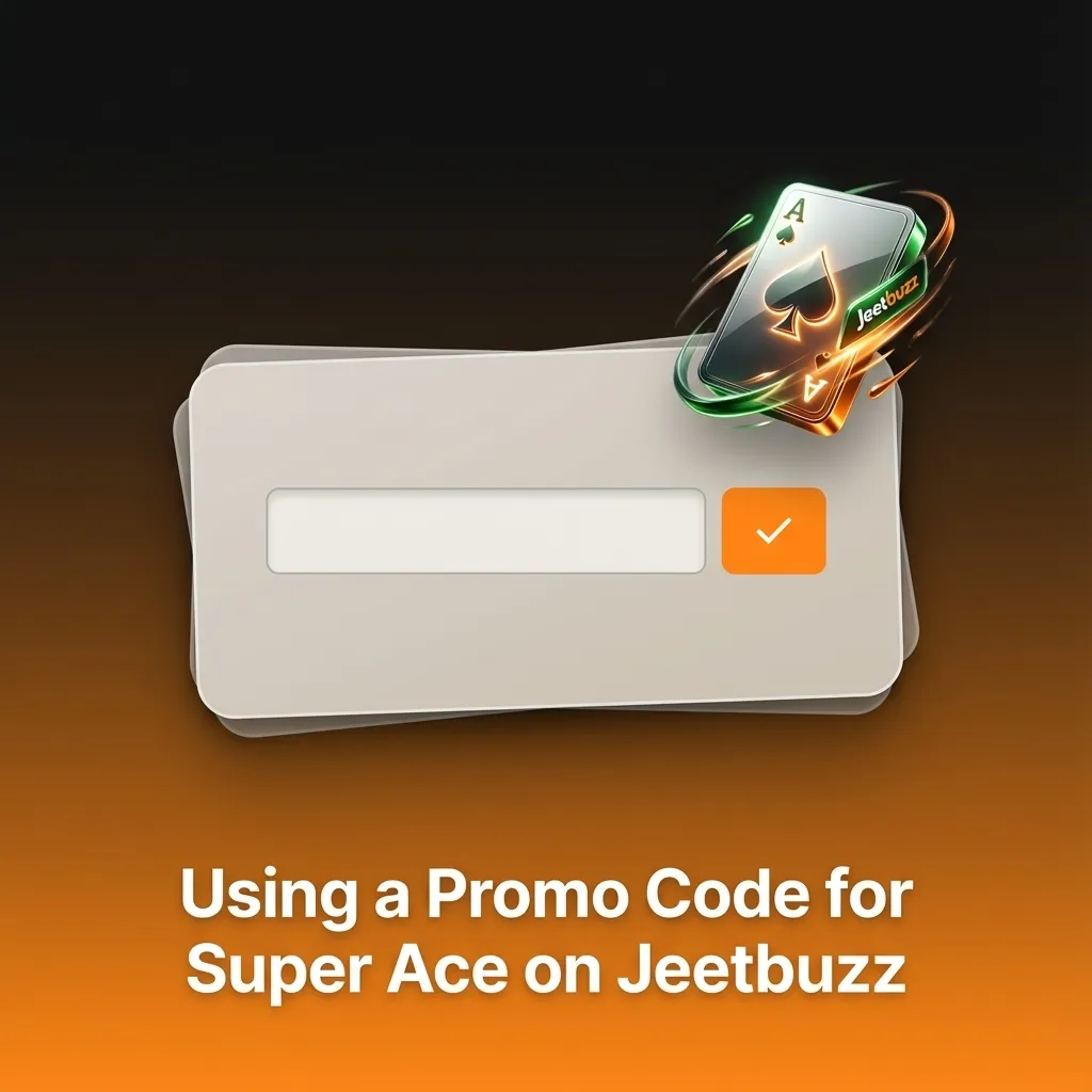Illustration of Jeetbuzz Super Ace signup screen highlighting promo code ACEBD in bonus field for Bangladeshi players