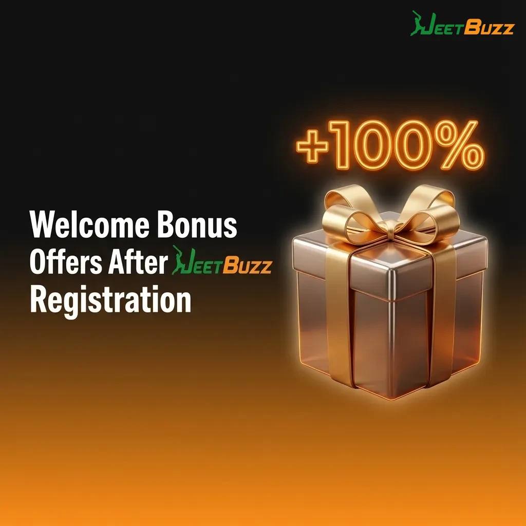 Jeetbuzz welcome bonus banner highlighting free spins, 25% live casino cashback and 50% sports refund for new Bangladeshi users