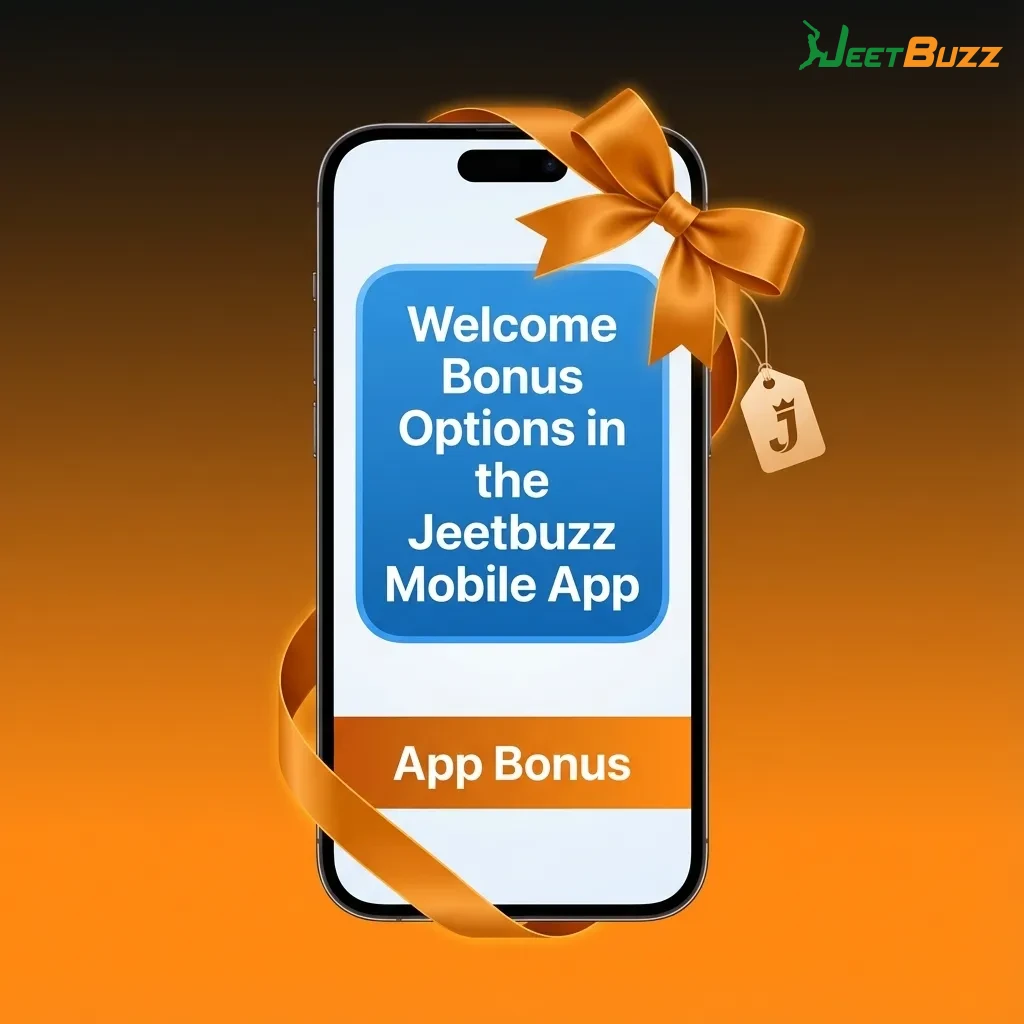 Jeetbuzz mobile app screen showing sports and casino welcome bonus options for new users during registration