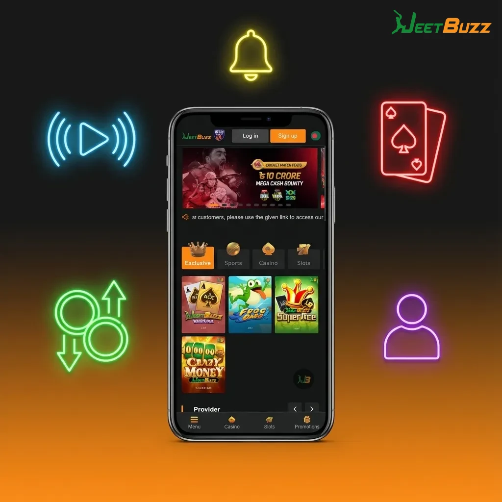 Bangladeshi bettor using Jeetbuzz mobile app with Taka payments, local methods, sports betting, casino games, and fast cashouts