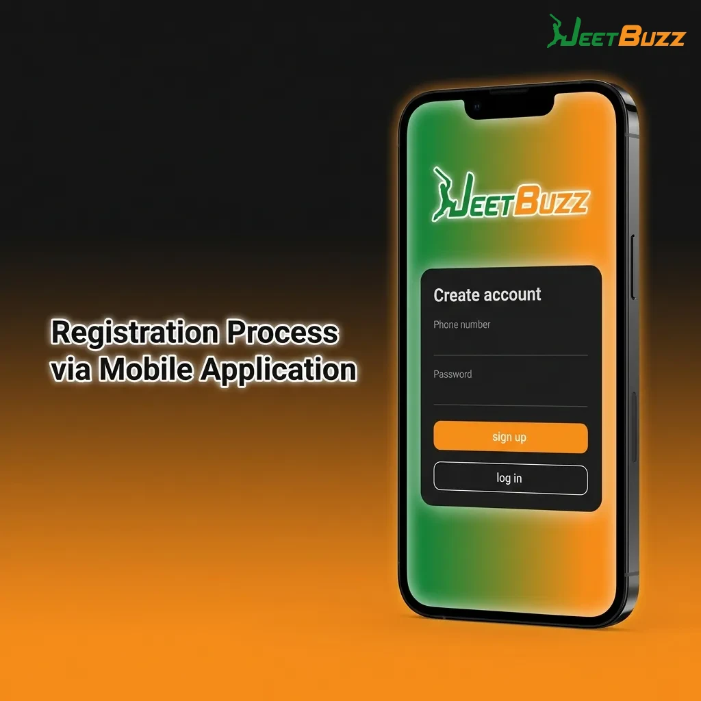 Mobile app registration screen showing numbered steps to create account and claim welcome bonus in under three minutes.
